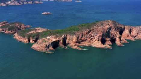 imágenes aéreas de la impresionante península de sai kung en hong kong sar