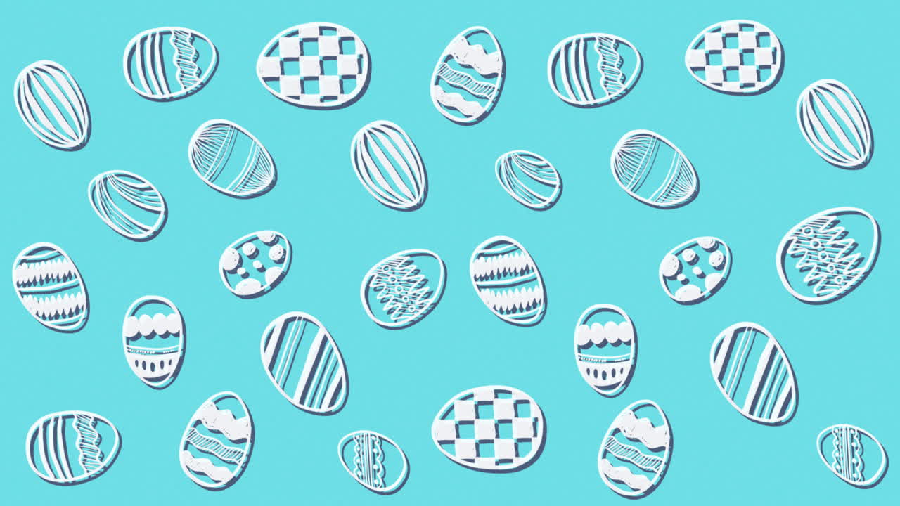 귀여운 이스터 에그 패턴 애니메이션 4k