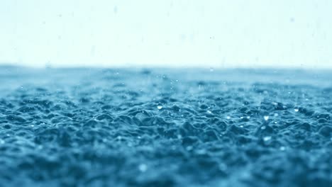 rain water drops falling in super slow motion.