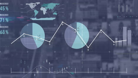 Animación-De-Procesamiento-De-Datos-Y-Diagramas-Sobre-El-Paisaje-Urbano.