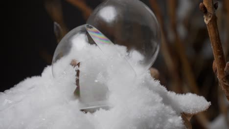 motion controlled time lapse sequence of freezing bubbles