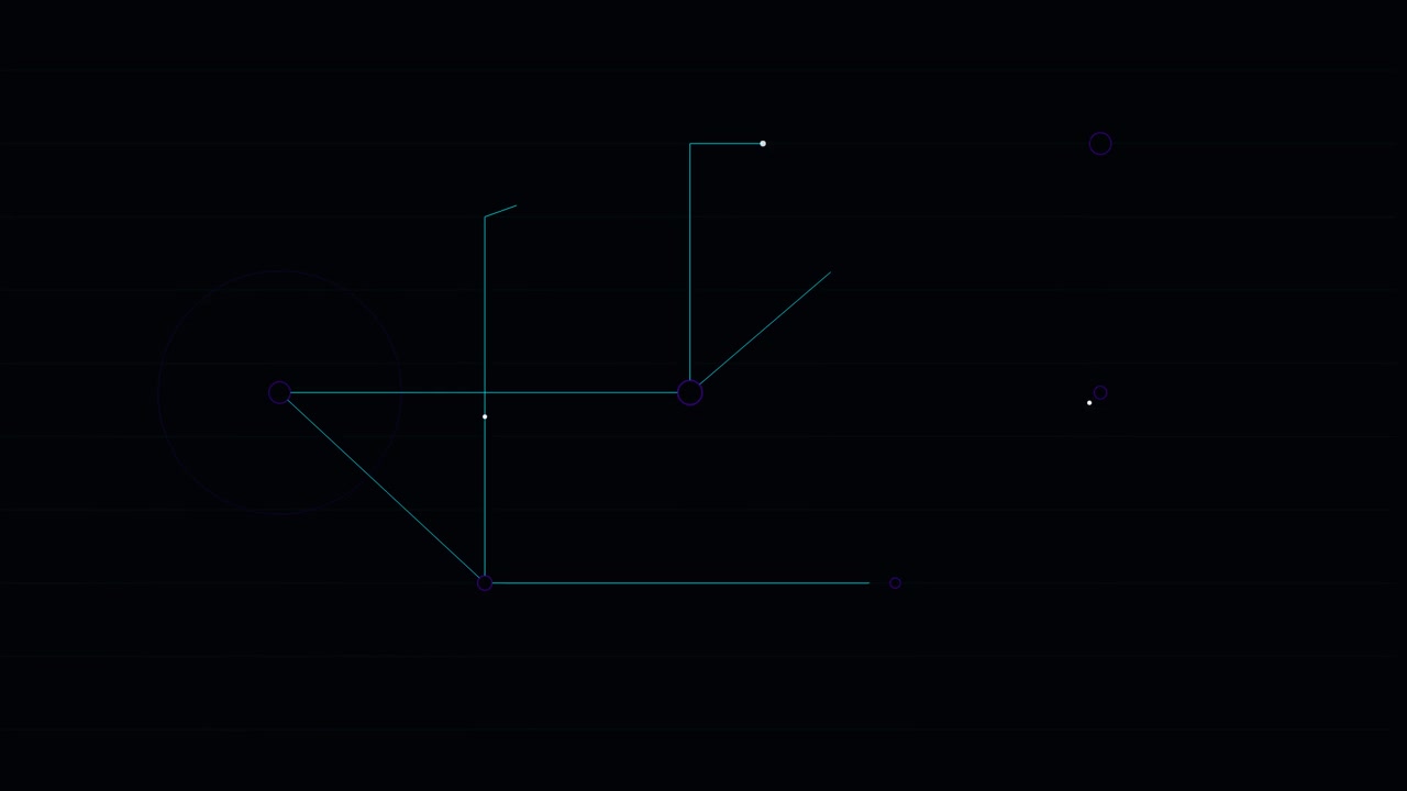 Abstract Geometric Animation of Connecting Lines and Circles