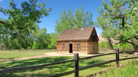 butch cassidy childhood home, log cabin in circleville, utah usa