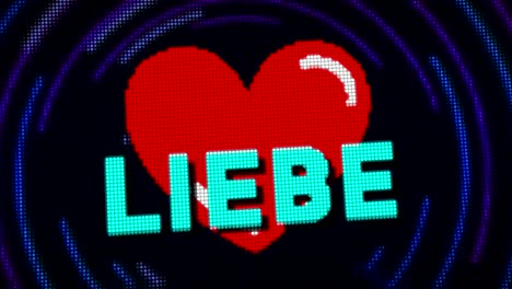 corazón y estilo de pixel de amor