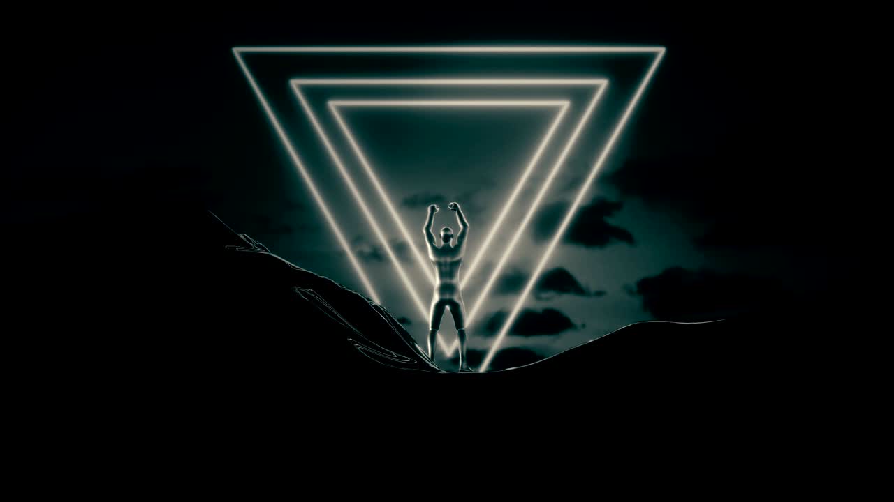 el concepto abstracto futurista de la victoria.