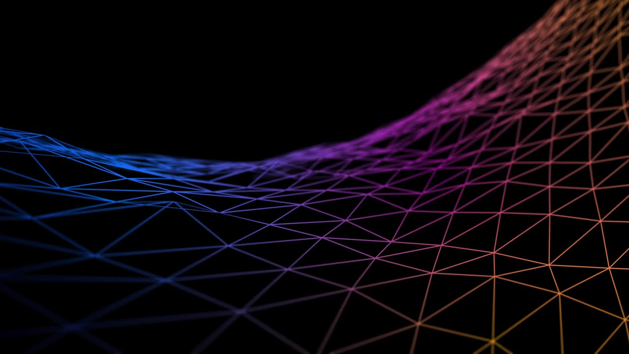 animazione di sfondo astratta 3d con linee in movimento