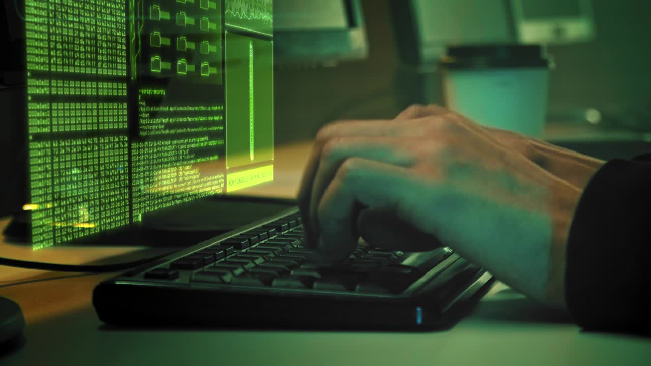 llave de computadora transparente futurista con texto de nft. gráfico de movimiento