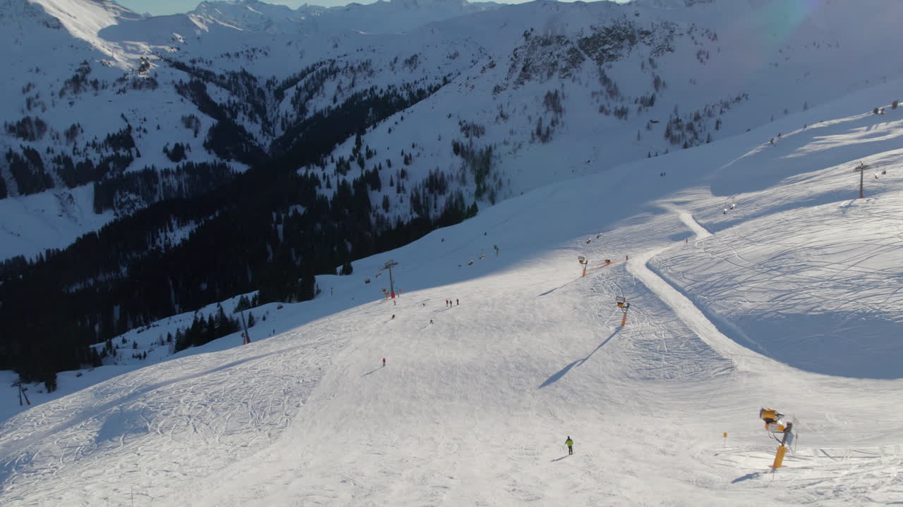 Saalbach-Hinterglemm Ski Resort In Austria - Aerial Shot