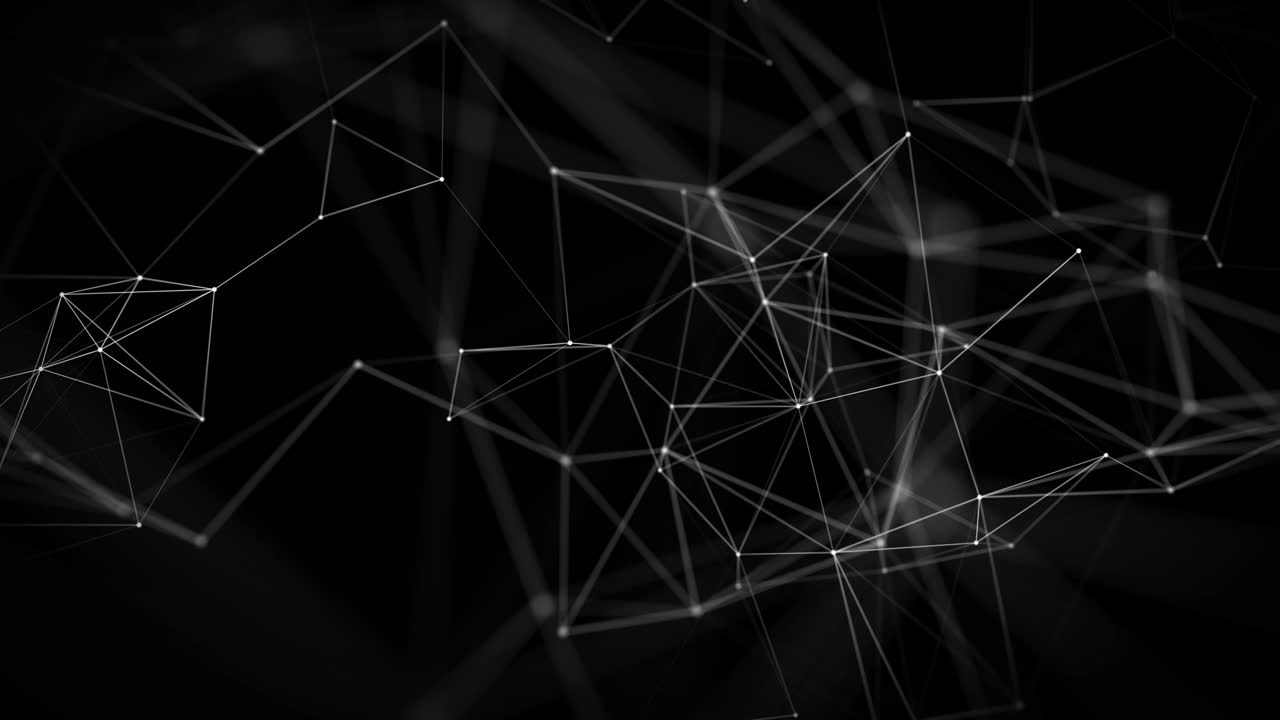 las formas de triangulación de ondas de color azul digital del plexo de fondo del bucle abstracto.