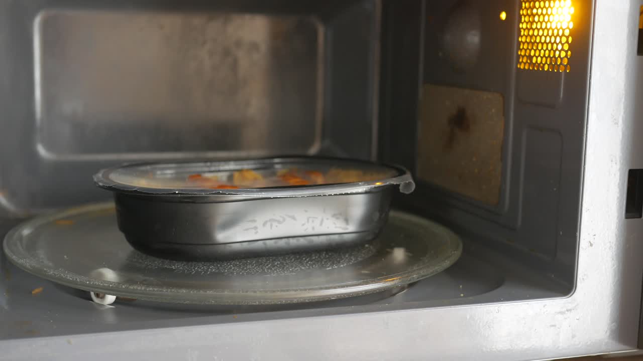 Microwave meal in a container