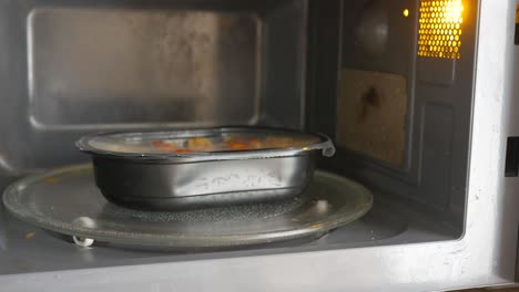 microwave meal in a container