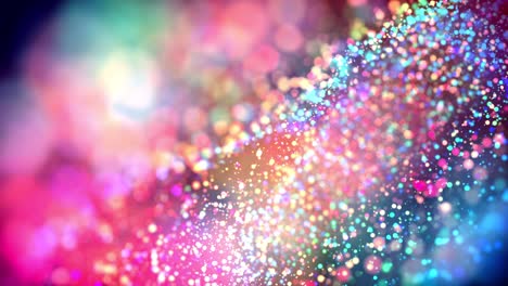 multicolored particles like confetti or spangles float in a viscous liquid and glitter in the light with depth of field. 3d abstract animation of particles in 4k. luma matte as the alpha channel. 40