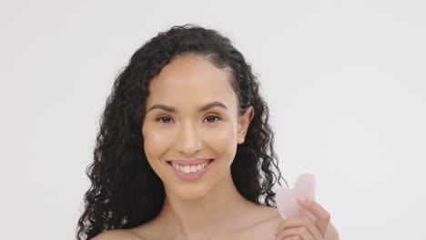 black woman, face and beauty
