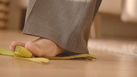 Banana peel on the floor