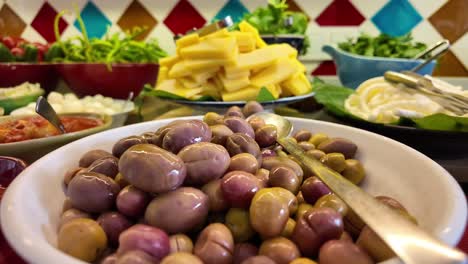 mediterranean buffet food display