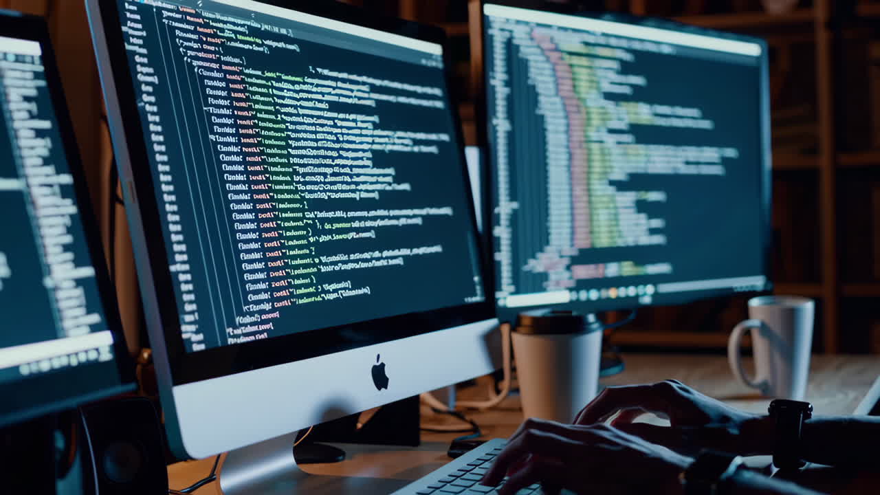 sesión de codificación por la noche