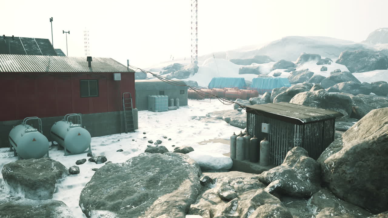 estación de investigación en la antártida