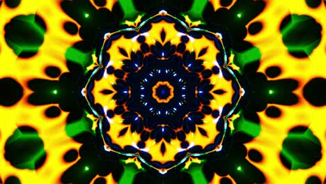 colorful abstract animation of flower. kaleidoscope vj loop