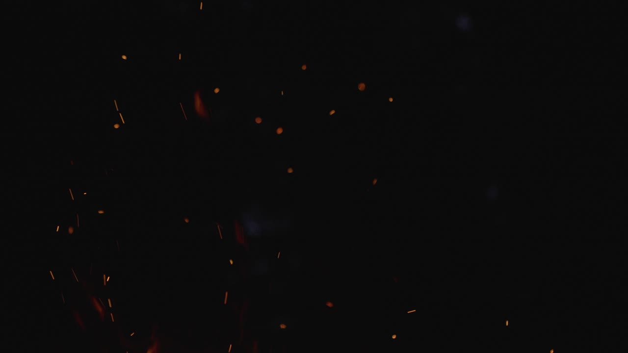 Bonfire in forest at night