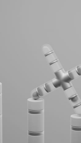 3d product mockup display with cylinders