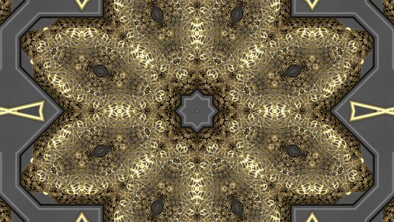 3d 루프 퓨처리스틱 기하학적 배경, 몽환적인 럭셔리 칼레도스코프 패턴