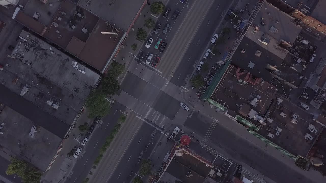 위에서 도시 교차로