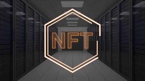 Animación-De-Nft-En-Hexágono-Sobre-Servidores