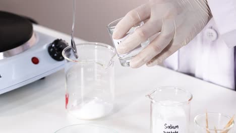 observing sodium acetate crystallization in a lab setting