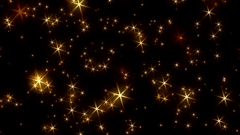 bucle de fondo de partículas de estrellas brillantes