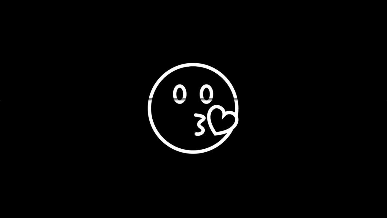 디지털 오래된 tv 스크린에 줄 미소 hud 홀로그래픽 기호, 없는 루프 고장 애니메이션, 심장, 역동적인 레트로, 즐거운, 다채롭고 빈티지 비디오 영상.