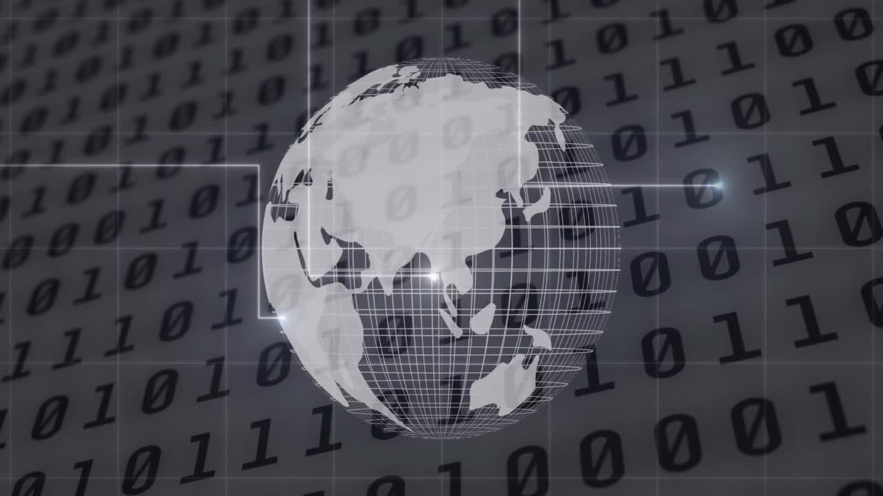 Animation of network of connections over digital screen