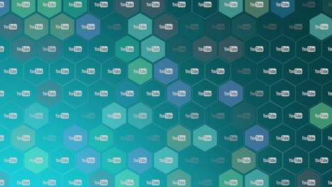 patrón de iconos de youtube en el fondo de la red