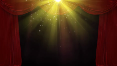 animation of scenic light over black background and curtains