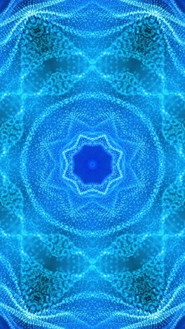 vj loop blue neon kaleidoscope. vertical looped video