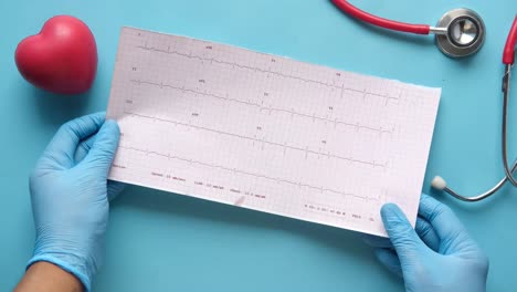 ecg and stethoscope medical examination