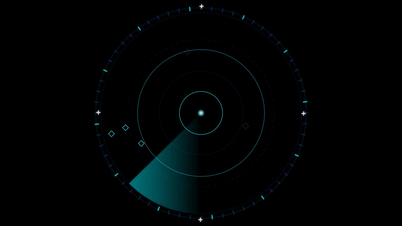 Schermo Radar Digitale in Scansione per Obiettivi