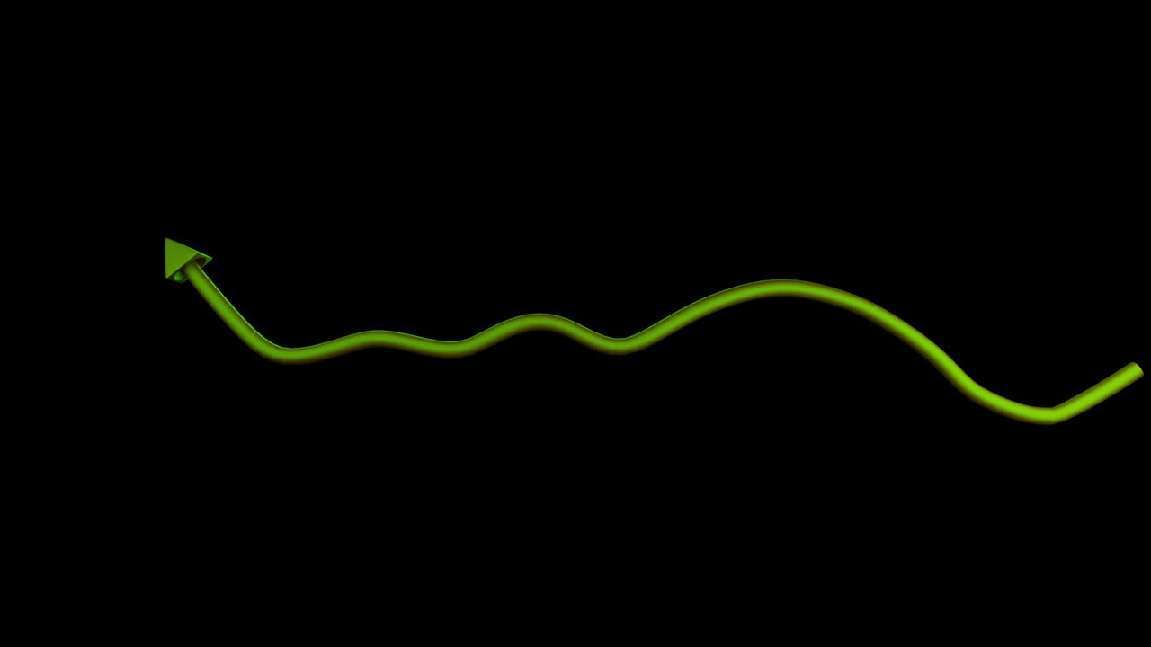 flecha verde en negro