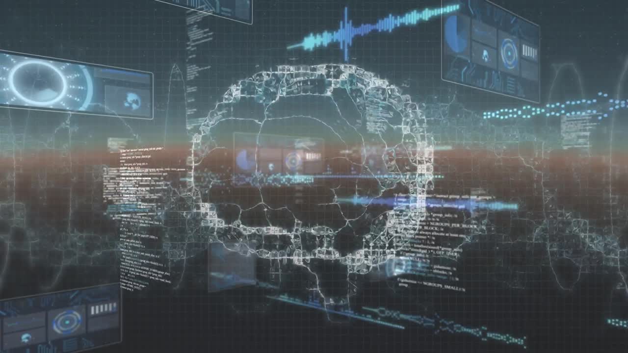 움직이는 스크린에서 데이터 처리를 통해 뇌의 애니메이션