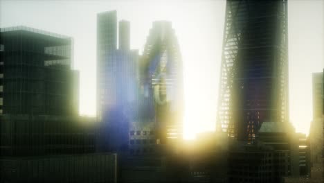 concept of london city at sunset