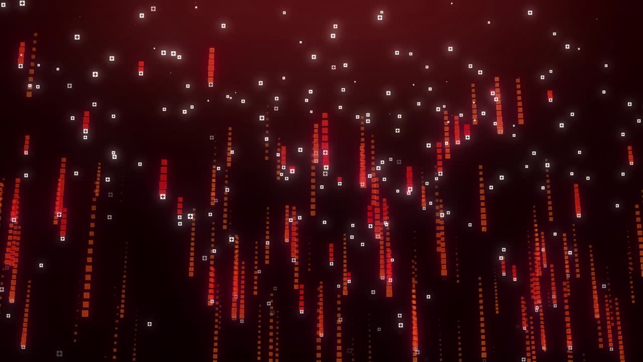 Falling binary numbers code rain. Algorithm digital. abstract future tech concept of traffic communication and transfer data stream. Seamless loop animation 4K background.