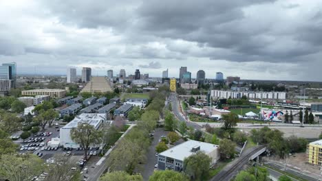 aerial view of west sacramento and athletics baseball field