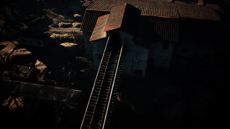 Aerial-view-of-a-power-plant-or-mining-station