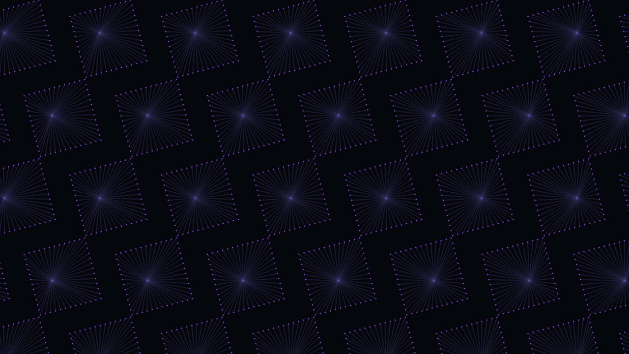 어두운 그라데이션에 점이 있는 다채로운 사각형 패턴