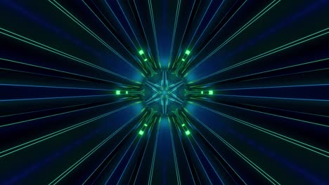 fondo en el estilo de cyberpunk o futuro de alta tecnología. transformador de túnel de ciencia ficción con luces de neón. túnel de alta tecnología abstracto en bucle de 4k. la cámara vuela a través del túnel cambiante a alta velocidad.