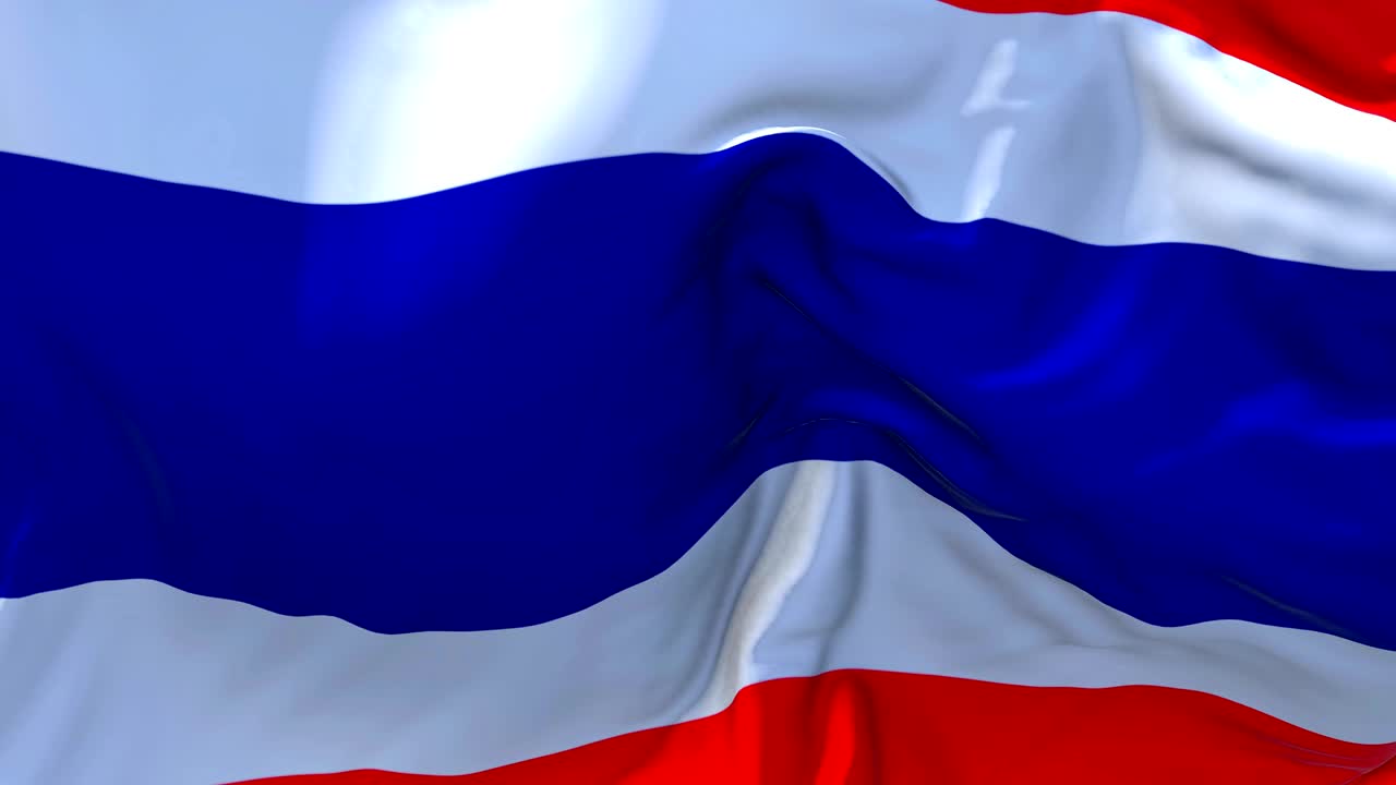 태국 발은 바람에 느린 동작 애니메이션 4k 현실적인 직물 질감 발 부드럽게 바람 날 연속적인 원활한 루프 배경에 불고 있습니다.