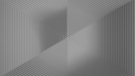 patrón abstracto de hexágonos blancos con un efecto de compensación. animación de anillos para una presentación de negocios. bucle sin costuras 4k visualización 3d de patrones de onda en el interior