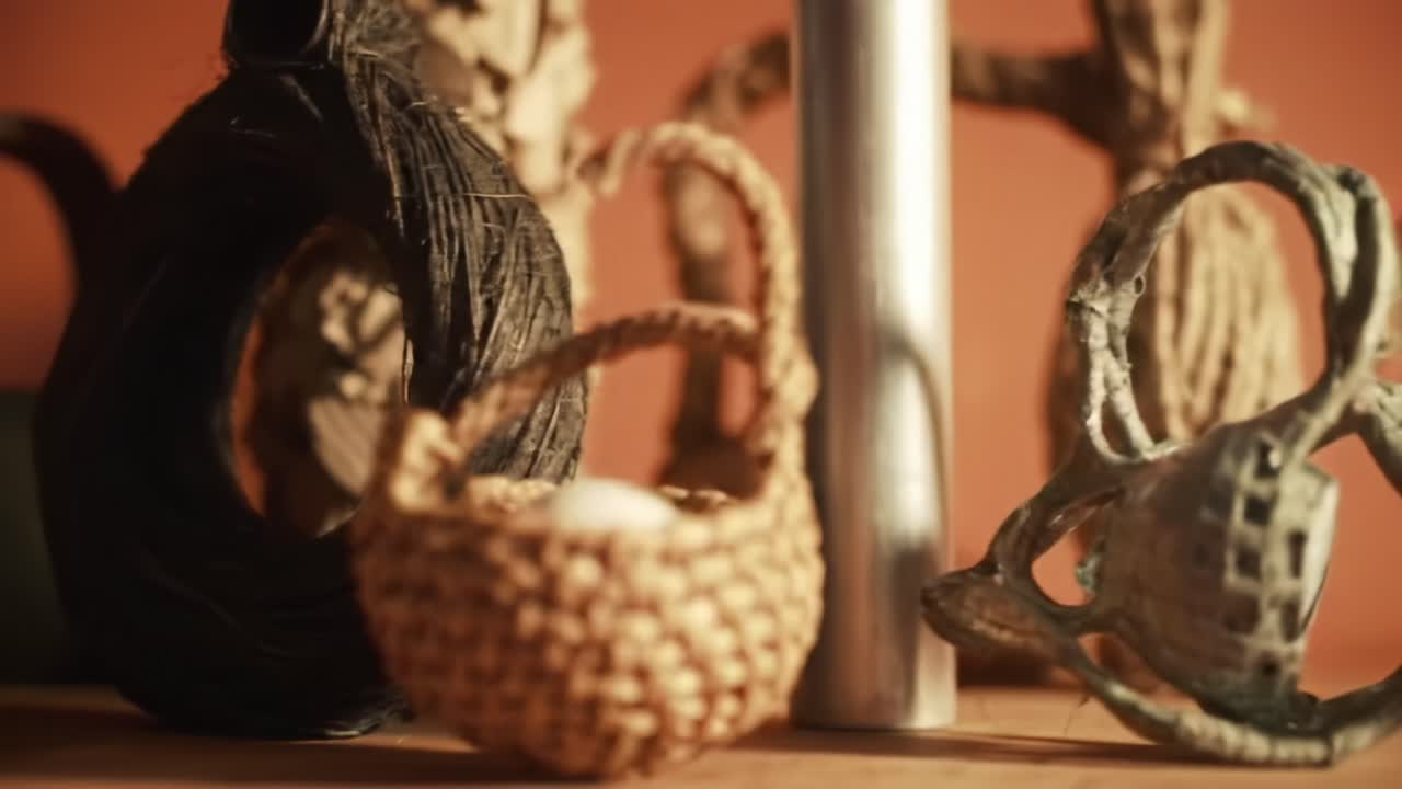 Exploring Intricate Crafts at a Local Artisan Workshop in the Afternoon Light