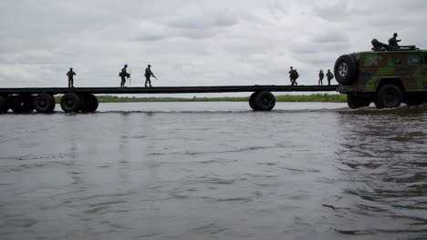 military exercise: river crossing
