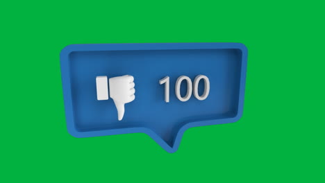 dislike icon with increasing count in social media