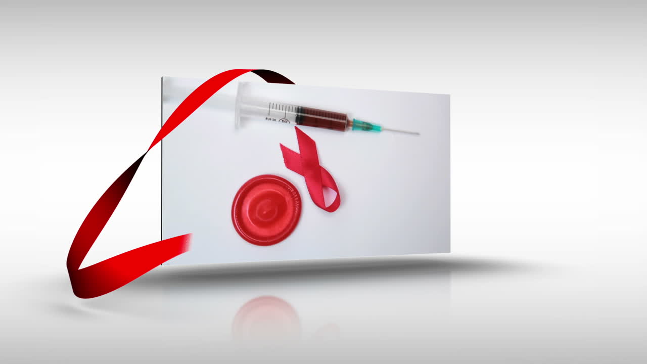 montaje de concienciación sobre el sida